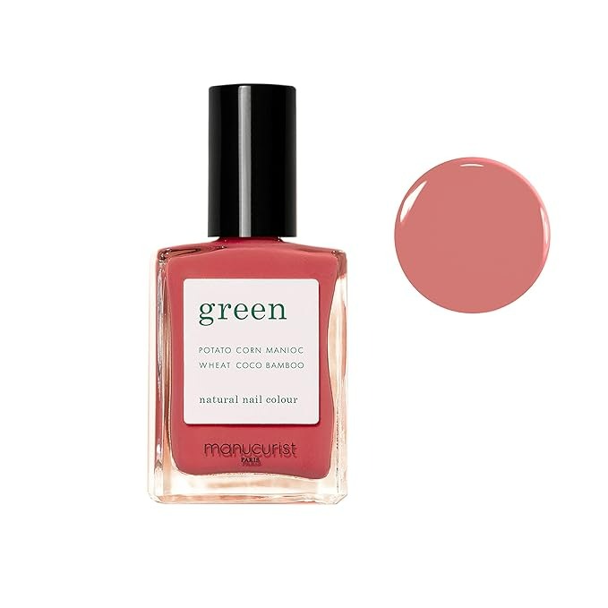 Manucurist Green Bois de Rose Pink Nail Polish - Natural 9-Free Regular Polish - 0.5 Fl Oz