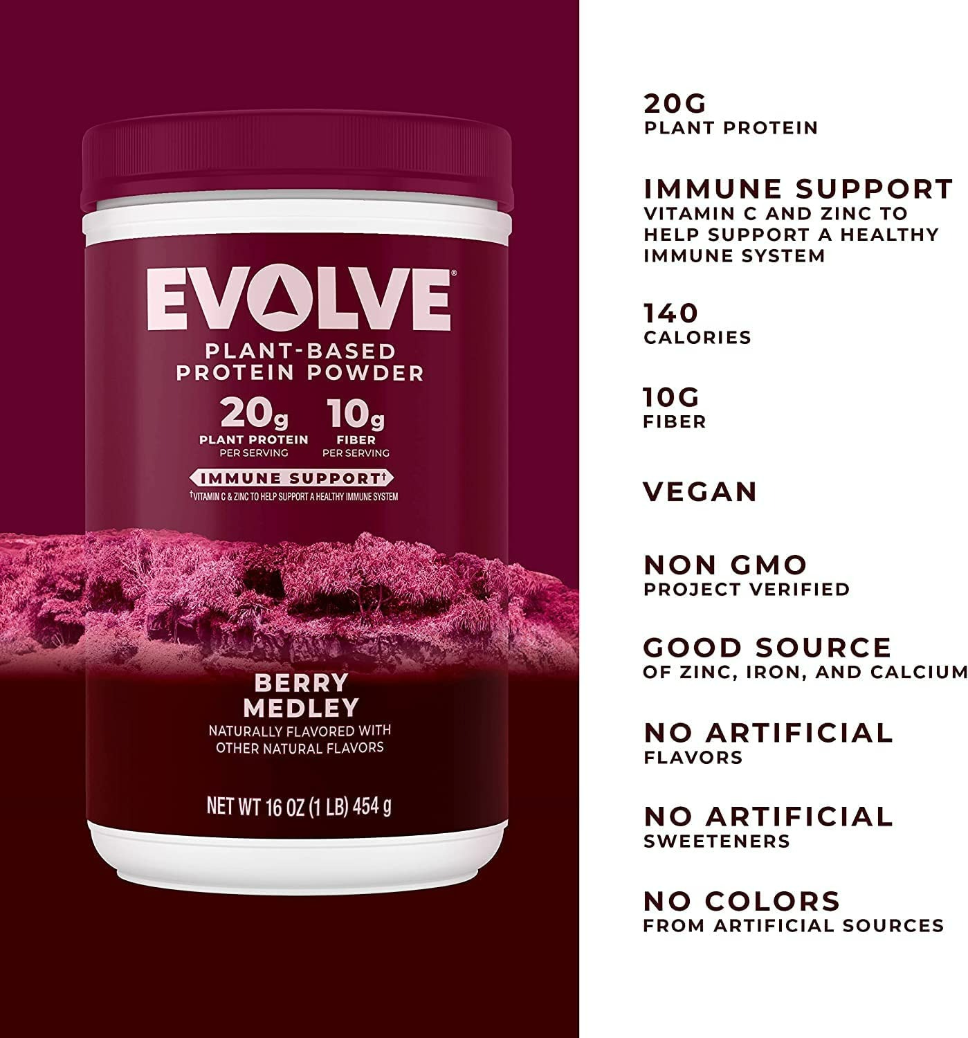 Evolve Protein Powder - Berry Medley - 32 Oz-1