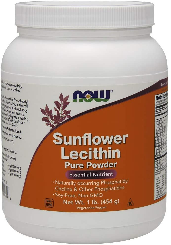 NOW Supplements Sunflower Lecithin Powder - 454 g