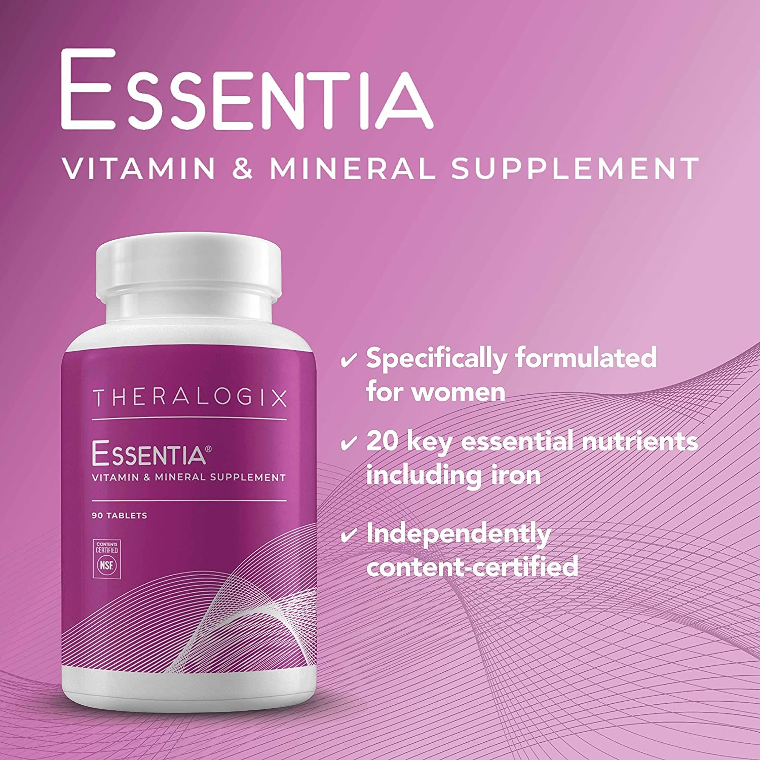 Theralogix Essentia Daily Multivitamin for Women with Iron - 90 Adet-2
