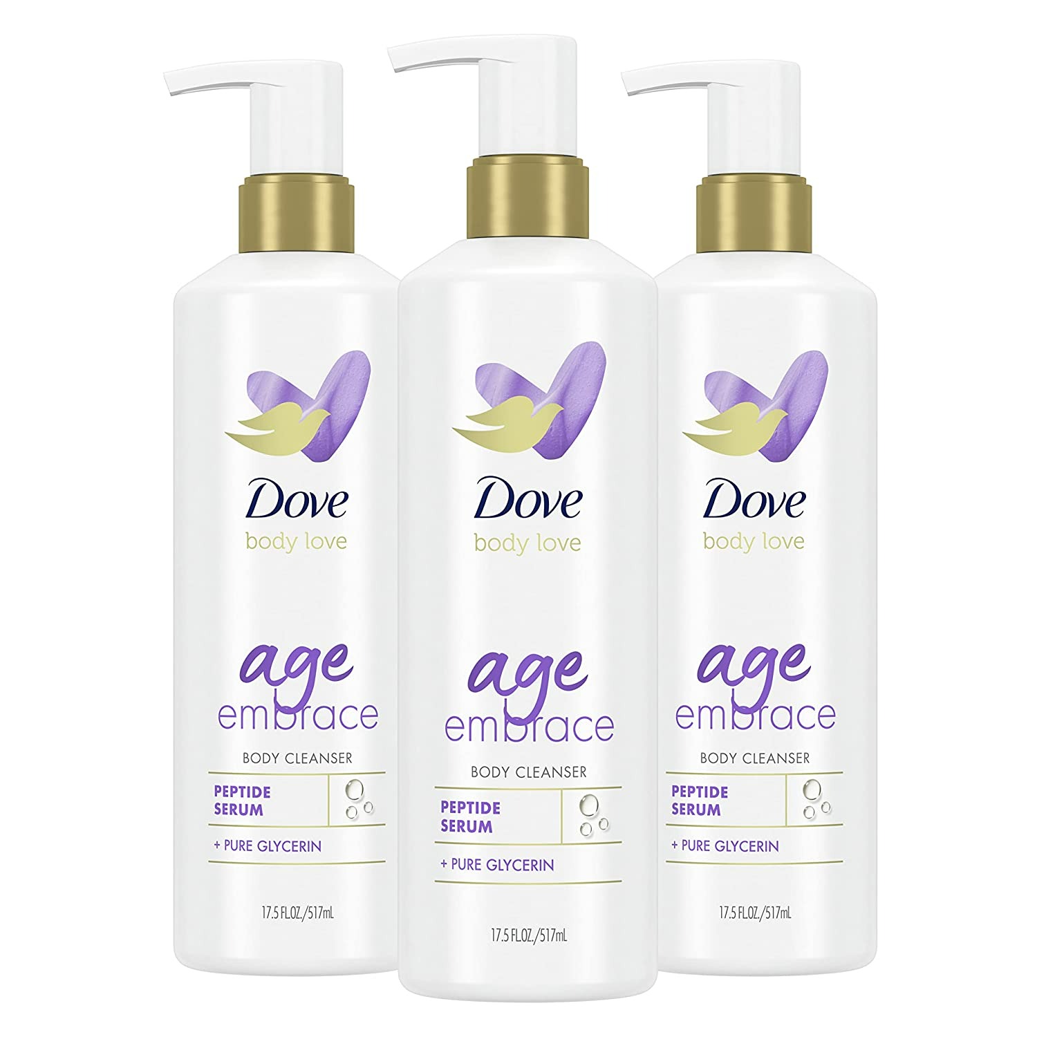 Dove Body Love Body Cleanser 3 Pack - 517 ml