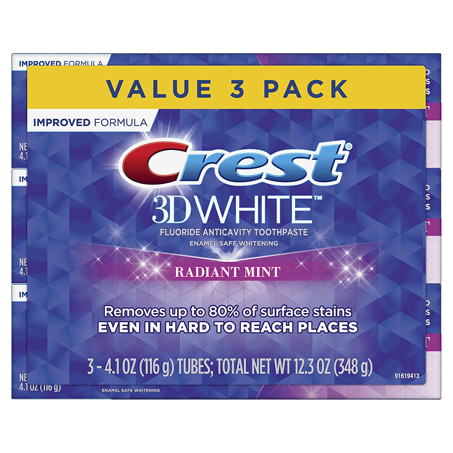 Crest 3D White Toothpaste - 3.8 Oz - 3'lü Paket-0