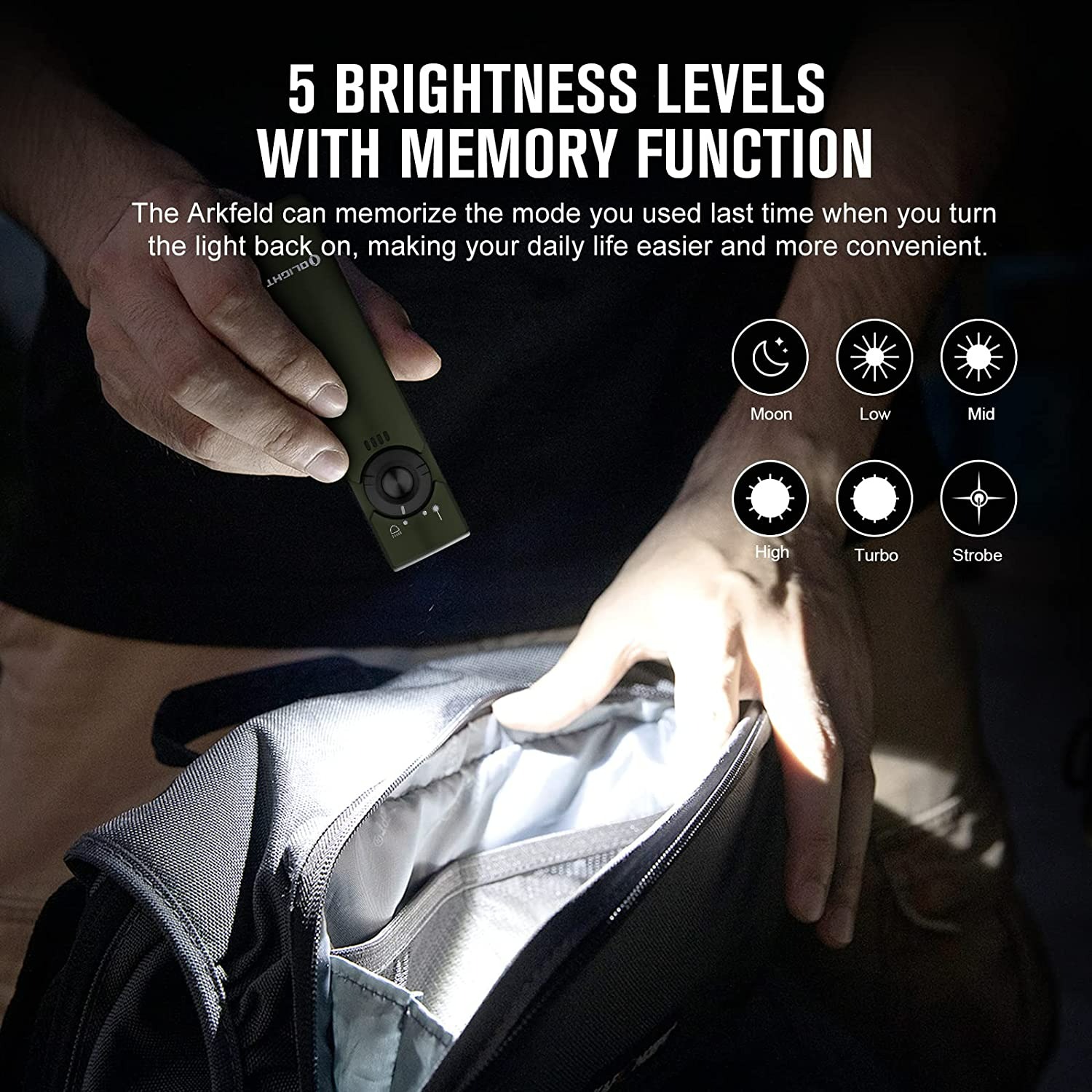 OLIGHT Arkfeld 1000 Lumens Dual Light Source EDC Flashlight-2