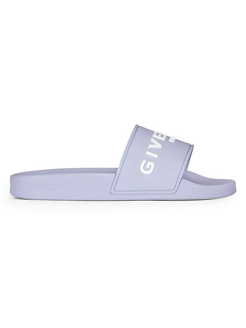 Givenchy Slide Flat Sandals In Rubber | Amerikasepetim