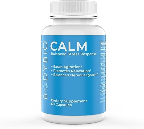 BodyBio Calm - Stress Relief Supplement - 60 Kapsül
