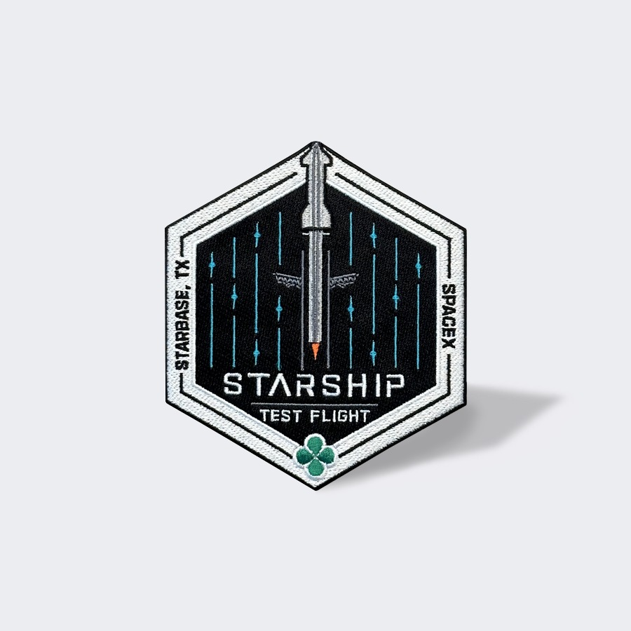 SPACE X STARSHIP TEST FLIGHT MISSION PATCH