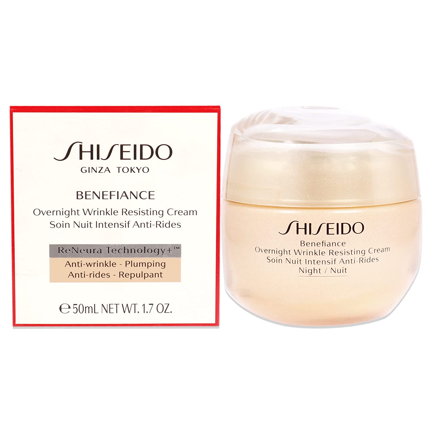 Shiseido Benefiance Overnight Wrinkle Resisting Cream - 1.7 Fl Oz