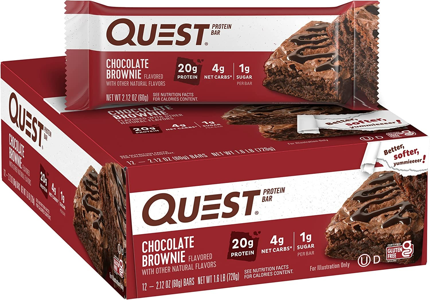 Quest Nutrition Chocolate Brownie Protein Bars - 12 Adet-0