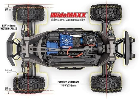 Traxxas Maxx Wide Colourful 1:10 RC Model Car Monster Truck 4WD RTR 2.4GHz-1