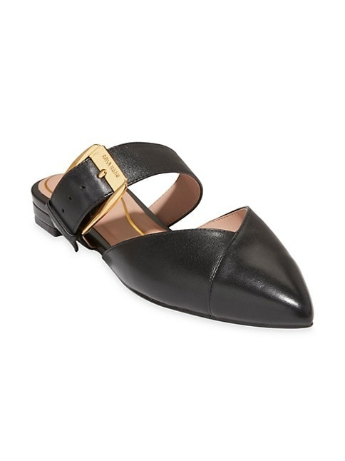 Cole Haan Vandam Buckle Leather Mules-1