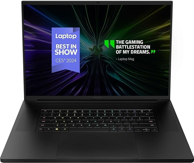 Razer Blade 18 (2024) Gaming Laptop: NVIDIA GeForce RTX 4070 - Intel Core i9 14900HX 14th Gen CPU - 32 GB Ram