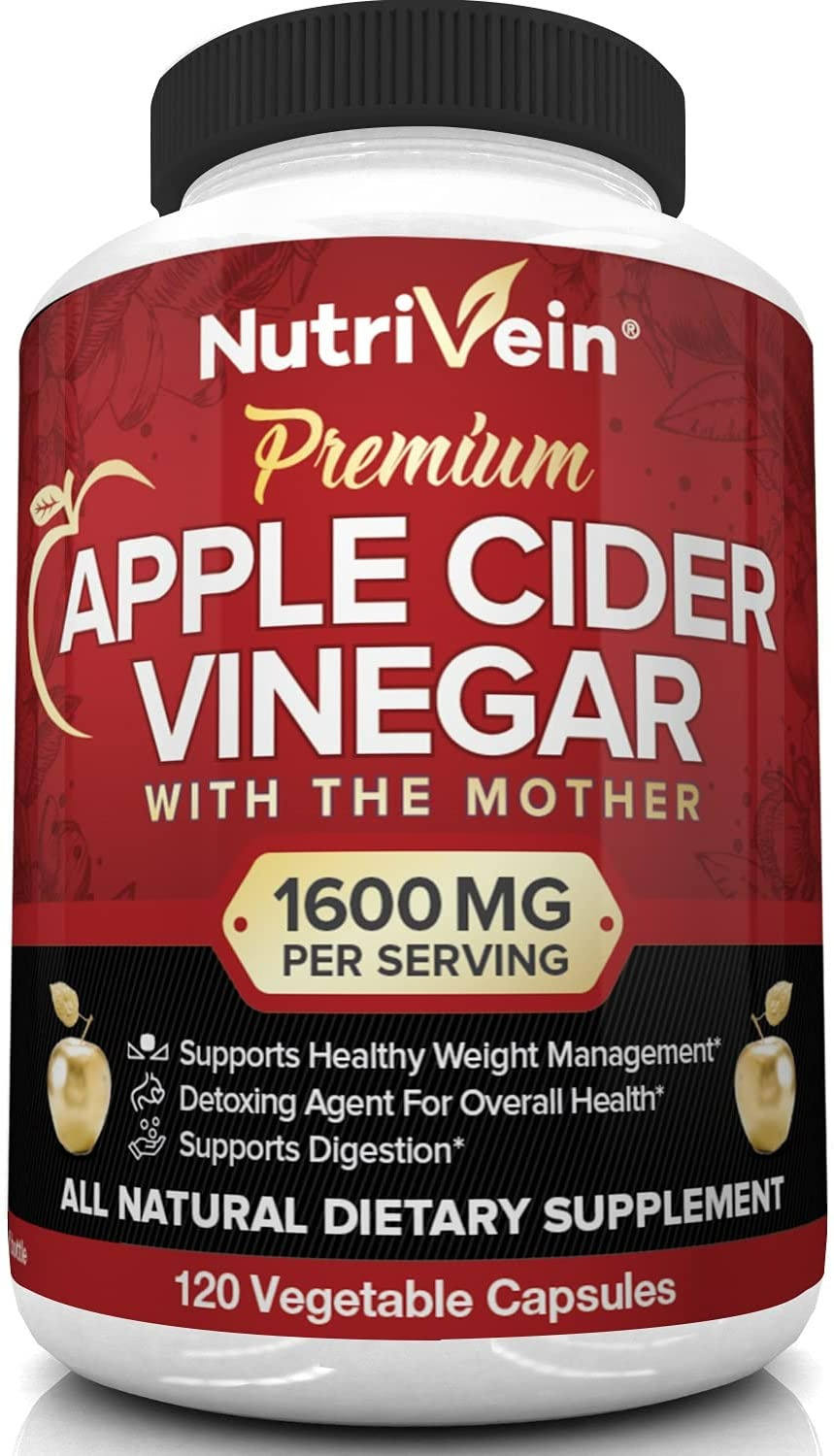 Nutrivein Apple Cider Vinegar Capsules - 120 Capsules