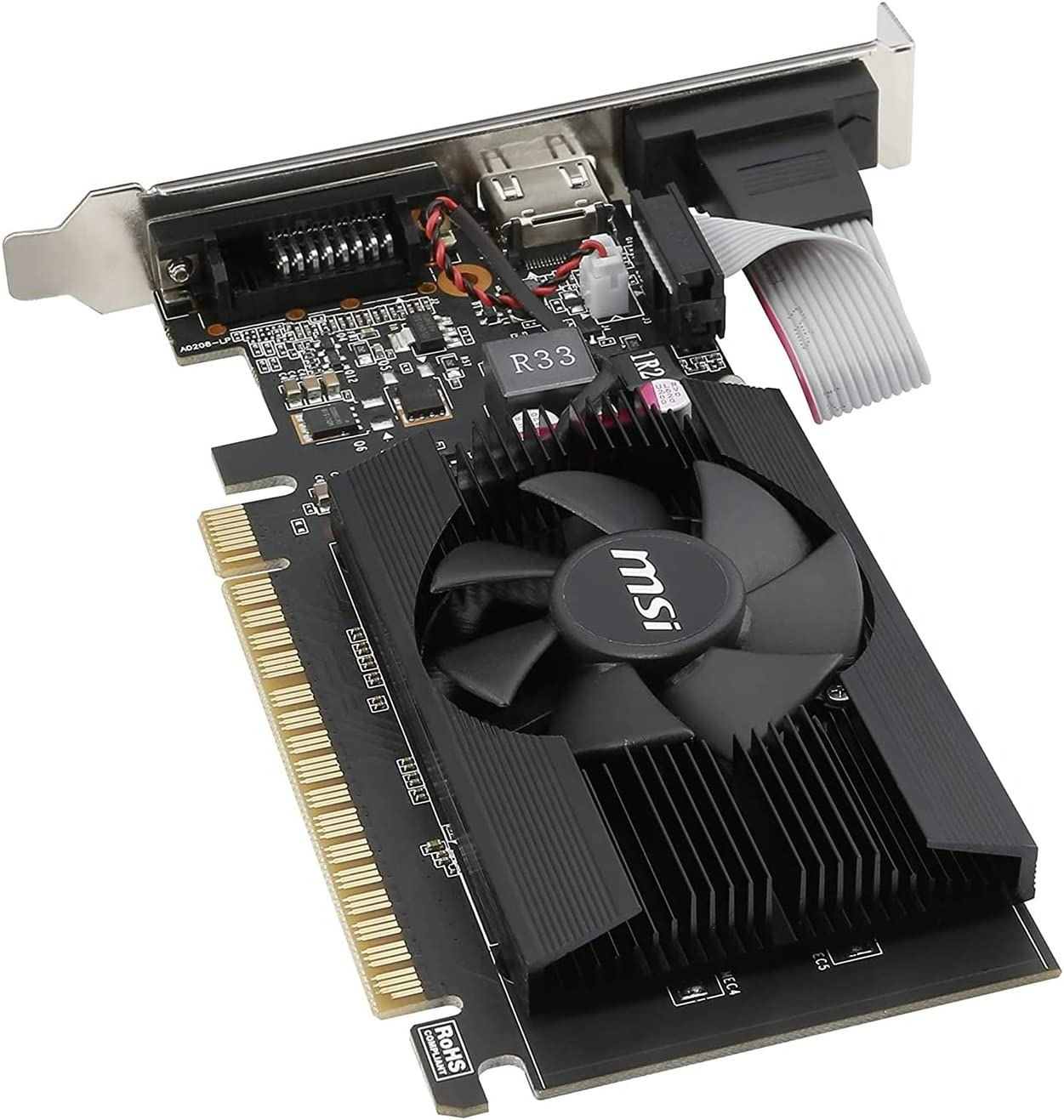 MSI Gaming GeForce GT 710 2GB GDRR3 64-bit HDCP Support DirectX 12 OpenGL 4.5 Single Fan Low Profile Graphics Card-2