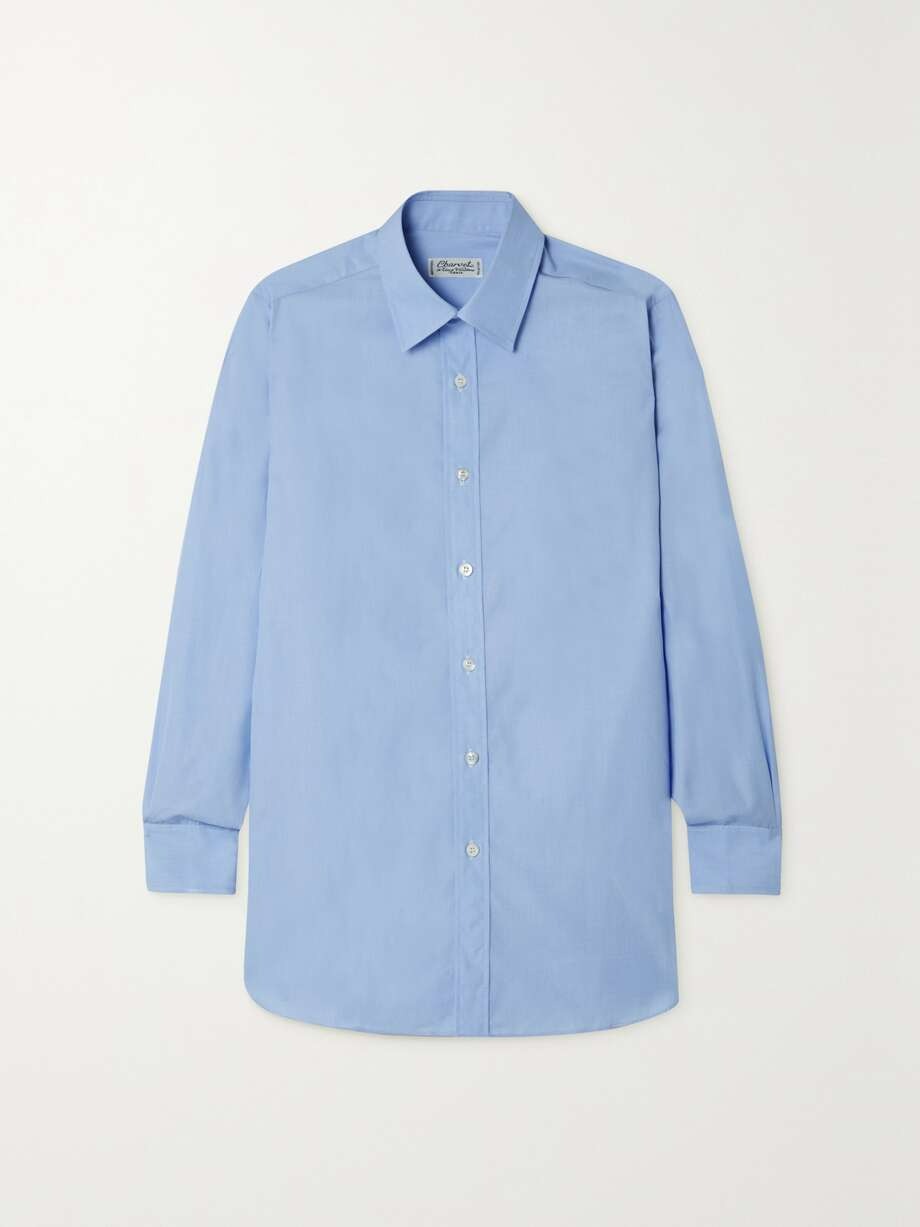 Charvet Cotton-Poplin Shirt - Light Blue-0