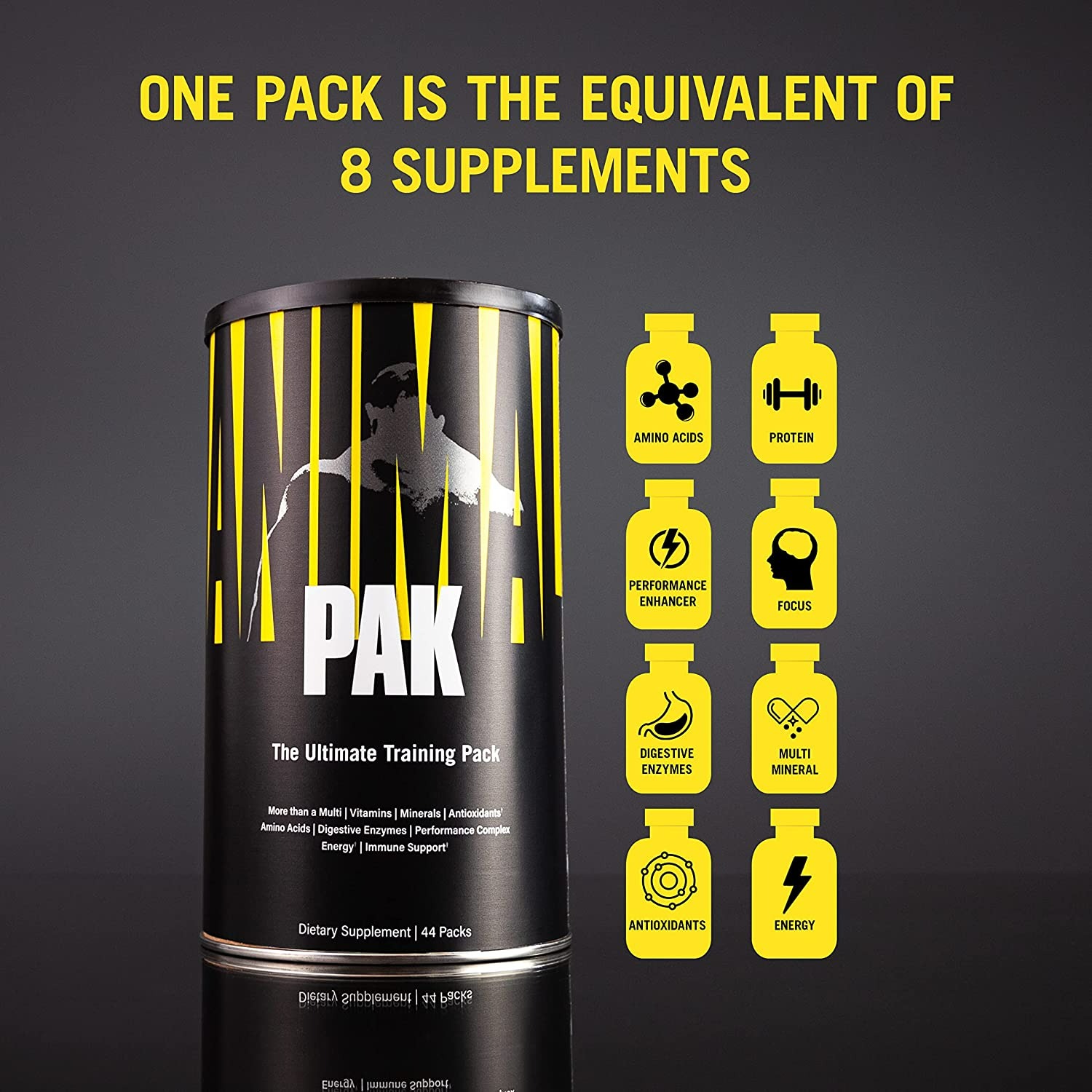 Animal Pak - Convenient All-in-One Vitamin & Supplement Pack - 44 Adet-1