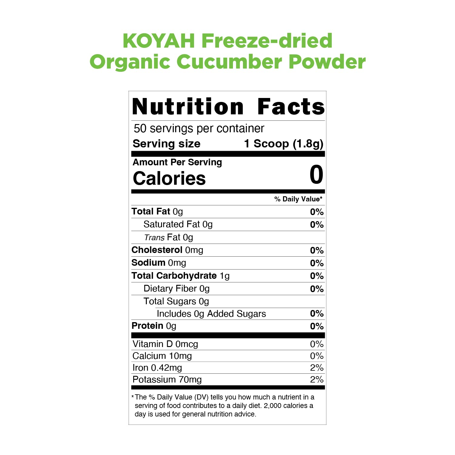Koyah - Organic Cucumber Powder-2