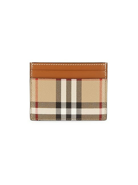 Burberry Plaid Leather Card Case-1