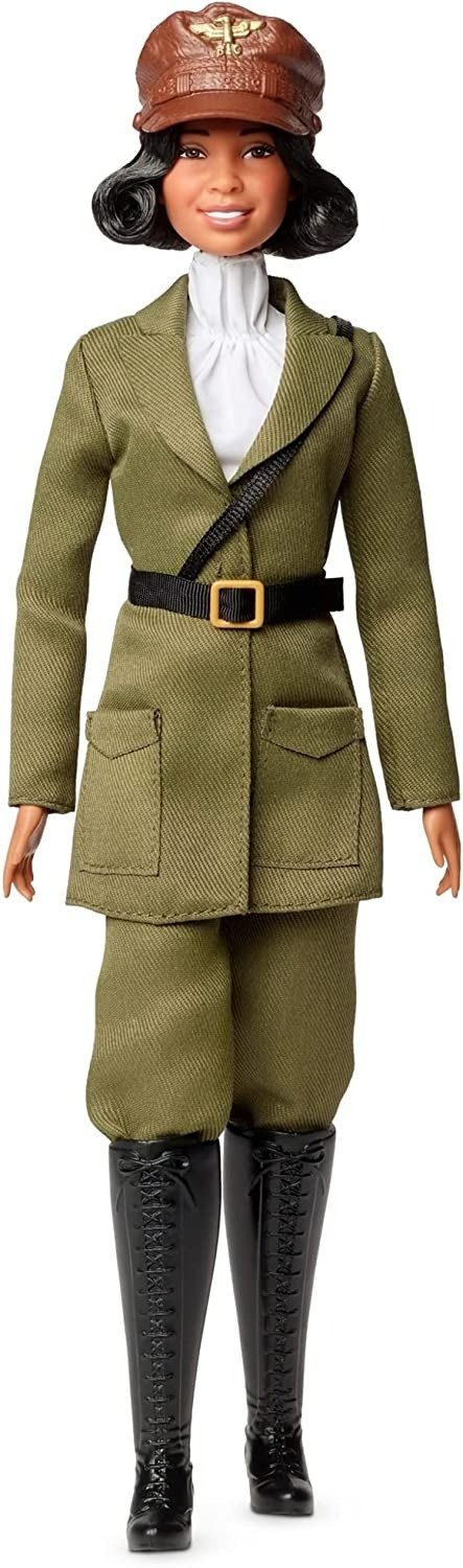 Barbie Inspiring Women Doll - Bessie Coleman Collectible Dressed in Aviator Suit-0