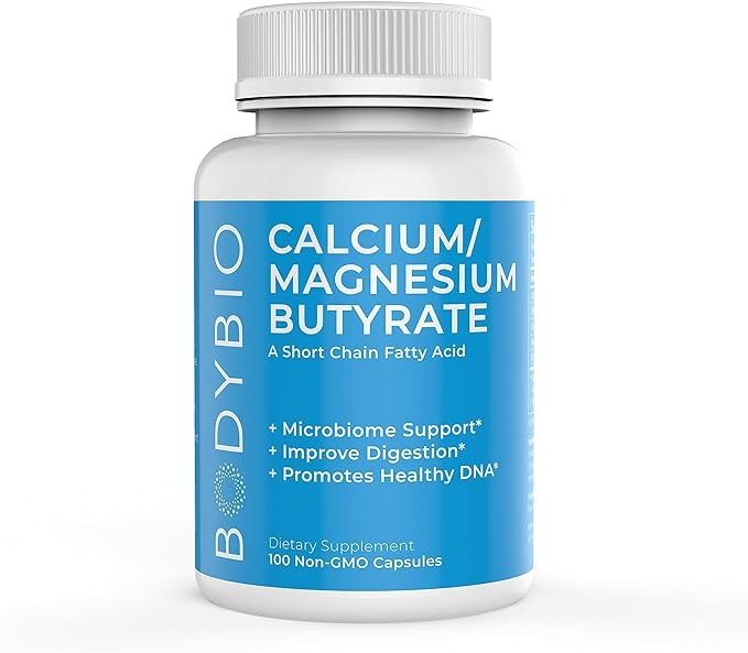 BodyBio Butyrate with Calcium & Magnesium - 100 Kapsül