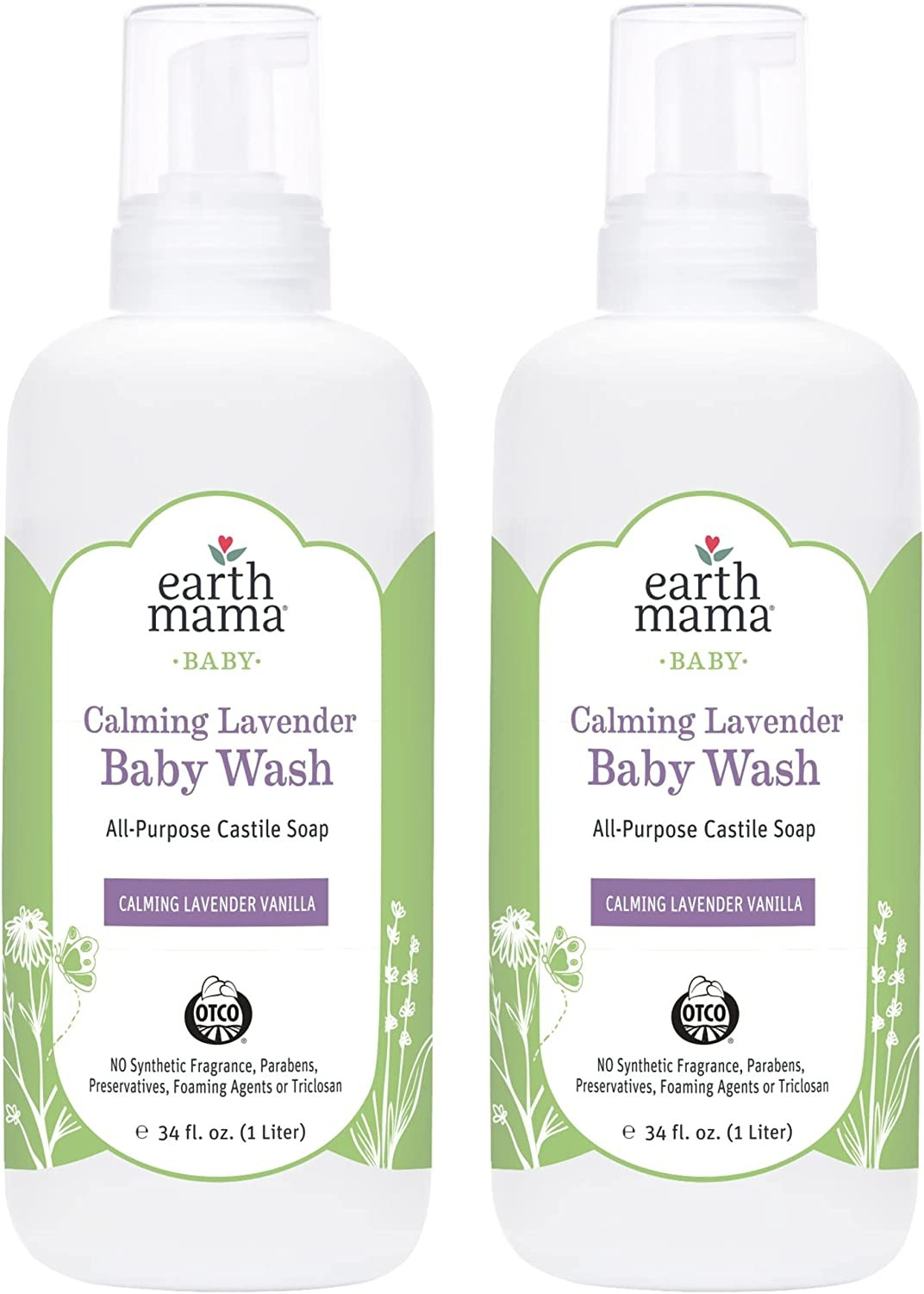 Earth Mama Calming Lavender Foaming Hand & Body Wash - 34 Fl Oz - 2 Adet-0