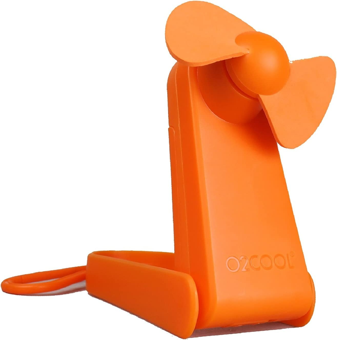O2COOL Personal Battery Pocket and Table Desk Fan - Orange-0