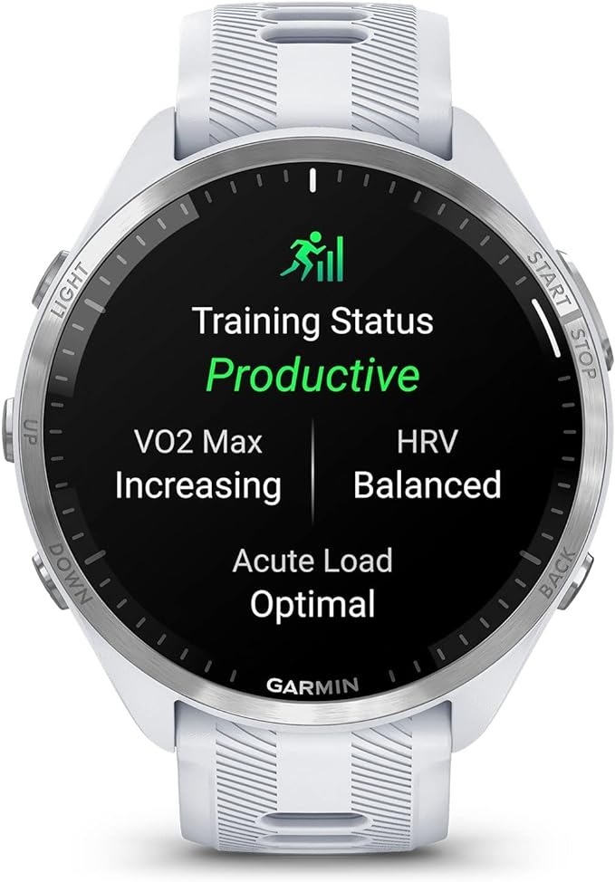 Garmin Forerunner 965 Running Smartwatch - Whitestone and Powder Gray-1
