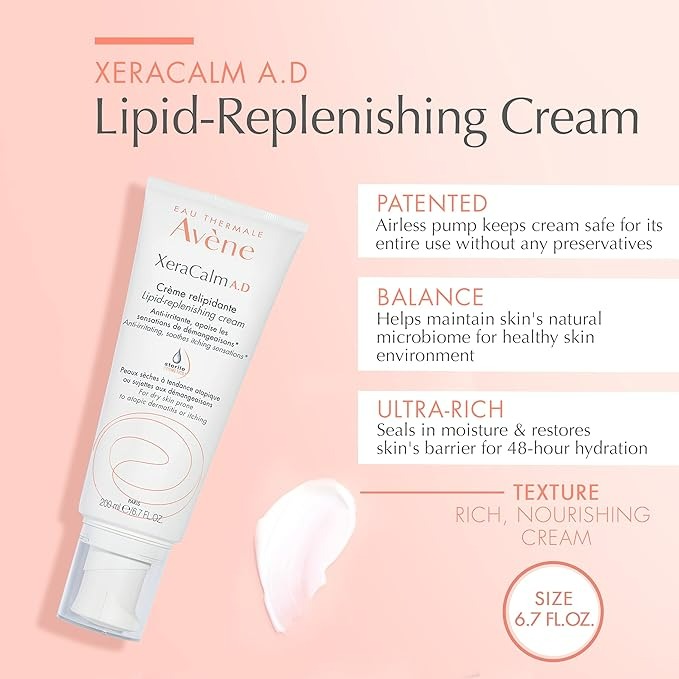 Eau Thermale Avene XeraCalm A.D Lipid-Replenishing Cream - 6.7 Oz-2