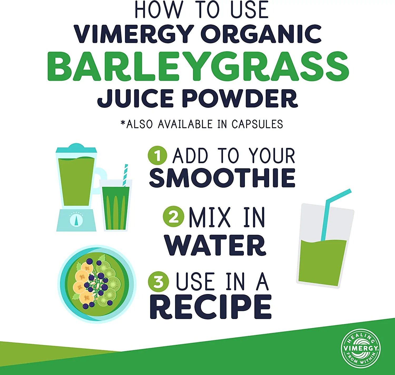 Vimergy USDA Organic Barley Grass Juice Powder - 250 Gr-1