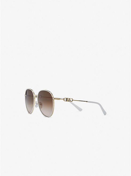 Michael Kors Empire Aviator Sunglasses - Optic White-1